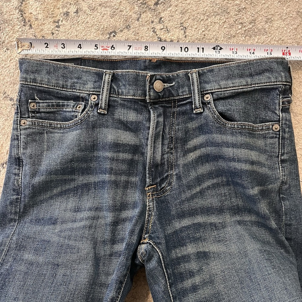 Abercrombie & Fitch Kennan Straight Medium Blue Wash Jeans Mens 30x32 Stretch - Picture 2 of 9